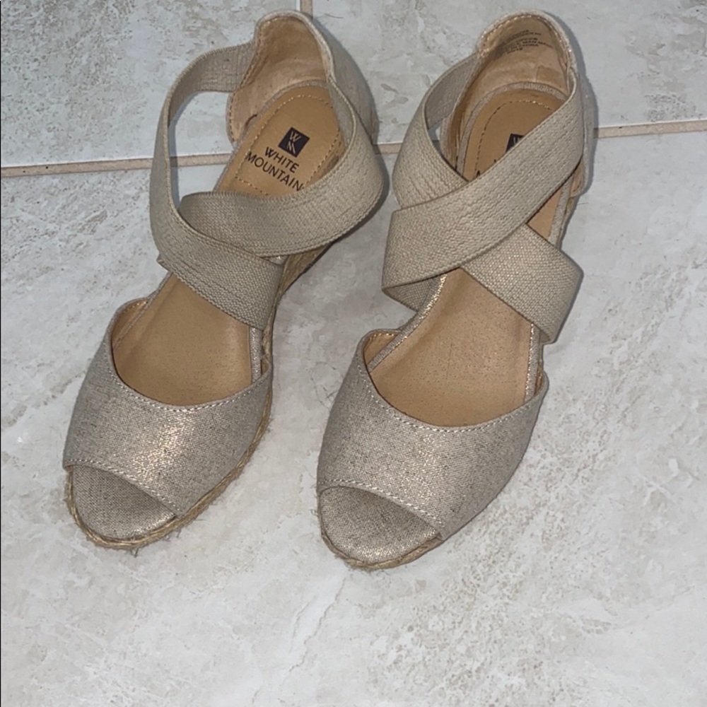 WHITE MOUNTAIN Wedges cream color